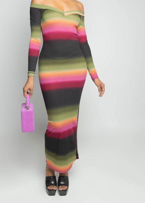 Fitted Sunset Maxi
