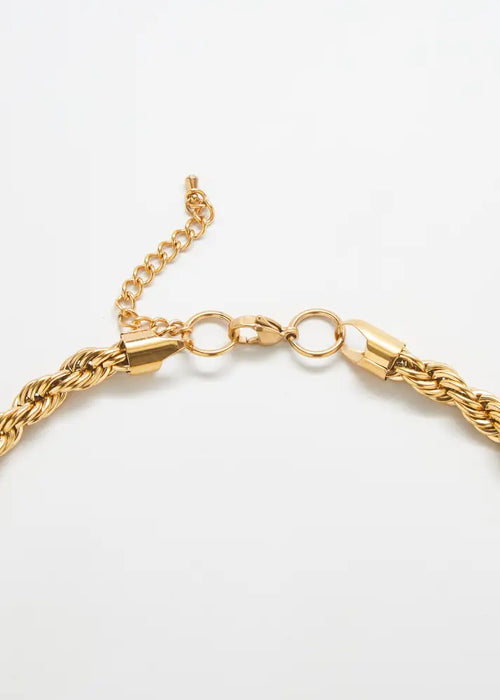 Gold Chunky Rope Chain Necklace