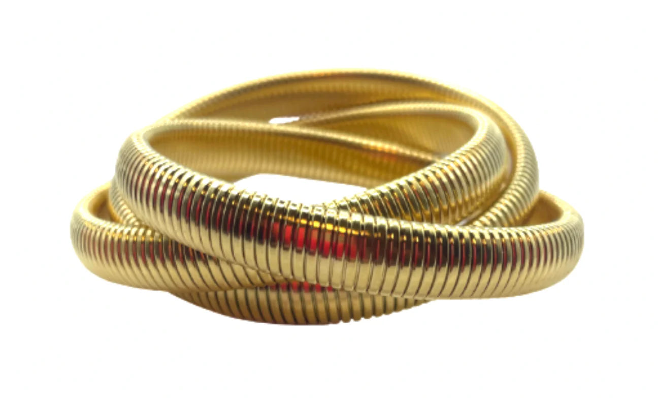 Gold Twisted Cobra Bangles